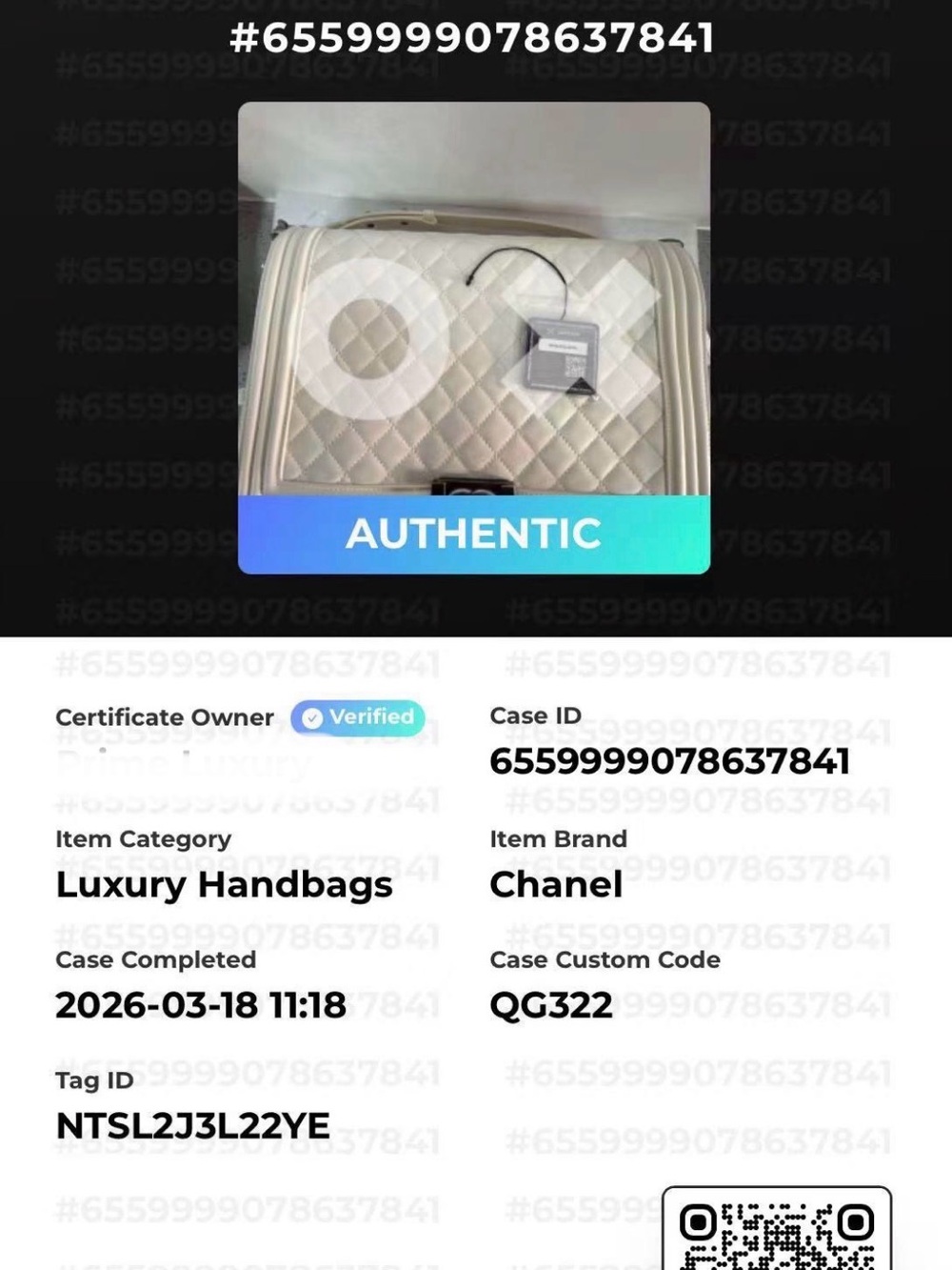 CHANEL Large Boy Flap Bag in Ivory Quilted Leather RHW+COA 18-series - Picture 3 of 13